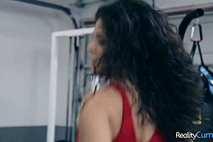 Busty Curly Brunette Hottie Shakes Big Booty Before Deep Fuck With Victoria Voxxx