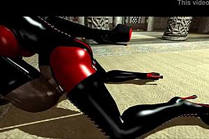 Shemale melanie dominates linda in this 3d skyrim futa porn with latex and hardcore action