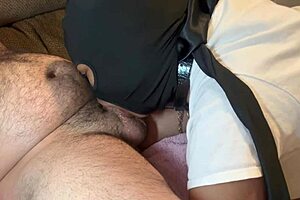 Ebony slut does some deep and filthy anal gags with puking