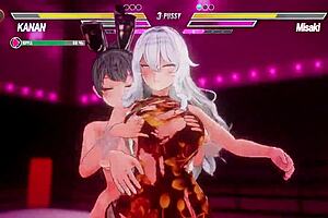 Intense Lesbian Game Battle With Passionate Girl On Girl Action