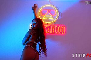 Redhead Stripper Twerks Raw on Monster Cock!