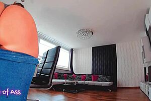 big ass babe rocks naughty reverse cowgirl dildo ride