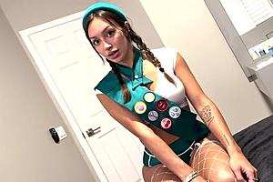 horny girl scout sisi rose has rough sloppy sex