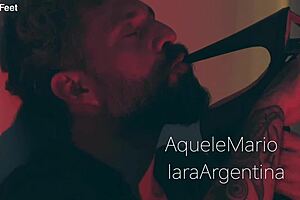 she gags on big cock while offering pussy and feet lick