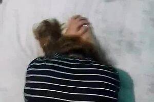 Pov doggystyle in big bed on webcam