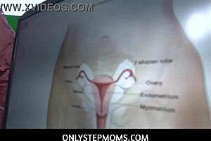 Onlystepmoms - short haired busty milf stepmother olive glass educating her horny stepson