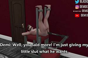 Ebony Domina Spanks and Assfucks the Whore Hard!