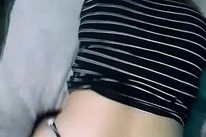 Pov doggystyle in big bed on webcam