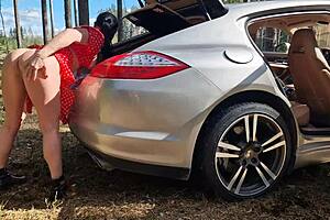 Couple caught making love in the forest, a daring outdoor act