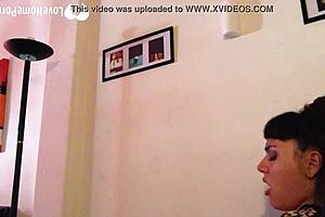 naughty babysitter teases with her stunning body in homemade fun