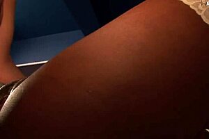 Beautiful Black Woman in Lingerie Enjoys Intense Pussy Pounding