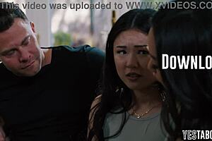 tiny asian teen explores bdsm with bestie and bf