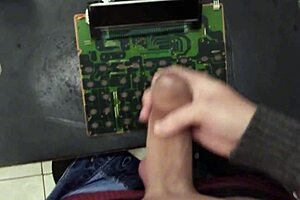 Cumming on another machine at work. Hear me moan at the end