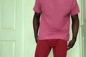 Bodybuilder Flexes Muscular Ass And Tits In Workout