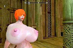 big booty redhead nude in skyrim 😏