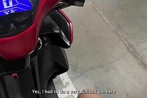 She offered pie but got rough creampie from monster cock!