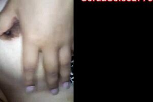 fat girl whips ass while masturbating for fans