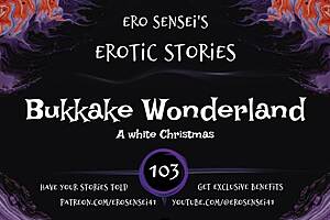 Erotic bukkake audio for women in blowbang orgasm fantasy