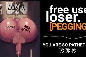 Imagine being a free use loser in bondage, humiliated at the gloryhole, rough roleplay with femdom ass to mouth.