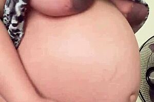 Pregnant Maid Reveals Big Boobs and Hairy Pussy