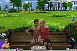 Dangerous Outdoor Blowjob In Park With Intense Action