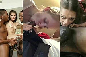 Teen interracial hardcore compilation featuring massive monster black cocks