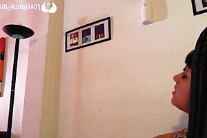 naughty babysitter teases with her stunning body in homemade fun