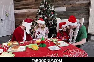 perv fam indulges in christmas orgy with charlotte sins and summer hart