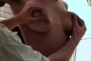 Wife and husband share a homemade intimate moment