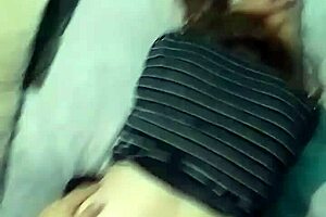 Pov doggystyle in big bed on webcam