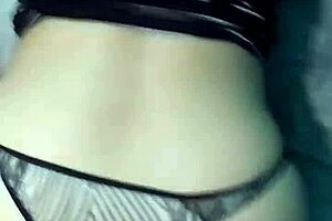 Pov doggystyle in big bed on webcam