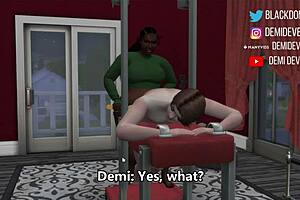 Ebony Domina Spanks and Assfucks the Whore Hard!