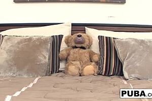 Alison and Britney Amber Use Their New Vibrating Teddy Bear!