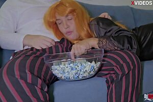 my stepmom and i watch a movie and things get intimate