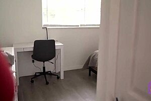 Hot bimbo milf fucks household members.