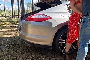 Couple caught making love in the forest, a daring outdoor act