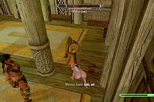 Redhead chick with big ass riding cock in Skyrim