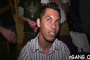 Guys gangbang cute chicks hard at the party?