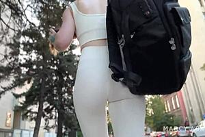 hostel fuck with stranger ends with cum dripping on tits