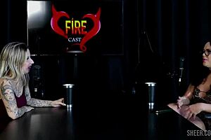 banged handcuffed teen in rough group facial