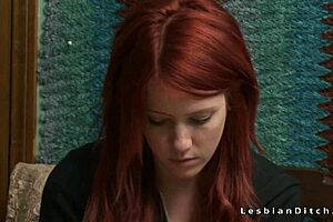 Redhead And Brunette Share Intense Oral Pleasure