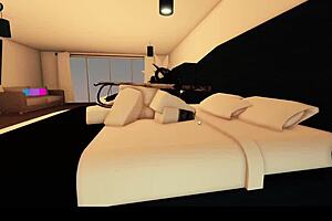 Boyfriend intensely fucks me against my will in Roblox with condom on vagina.