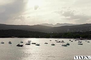 Fibi Euro and Emiri Momota casually share a huge cock in a steamy threesome, starting with muff diving and ending in doggystyle and facial.