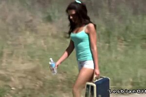 Redhead And Brunette Share Intense Oral Pleasure