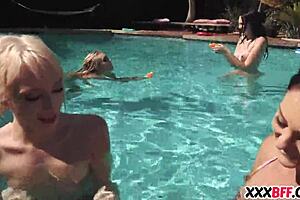 Best Friends Enjoy Pool Party