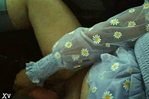 Girl Enjoys Public Dildo Play In Car