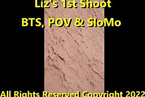 Liz Ashley's 1st Shoot With Me! Blonde Milf Strips With Bouncing Boobs!