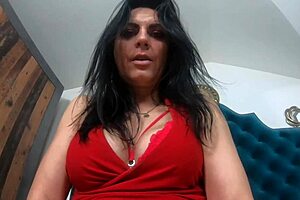 Hot brunette mommy demands pussy fucking with dirty talk instructions