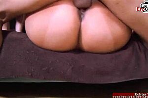 Two gorgeous chicks shared BBC in their tits