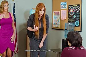 I watched my stepmom defend my hardon while the teacher looked baffled